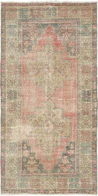 El Dokuma Vintage Halı - 134 cm x 265 cm
