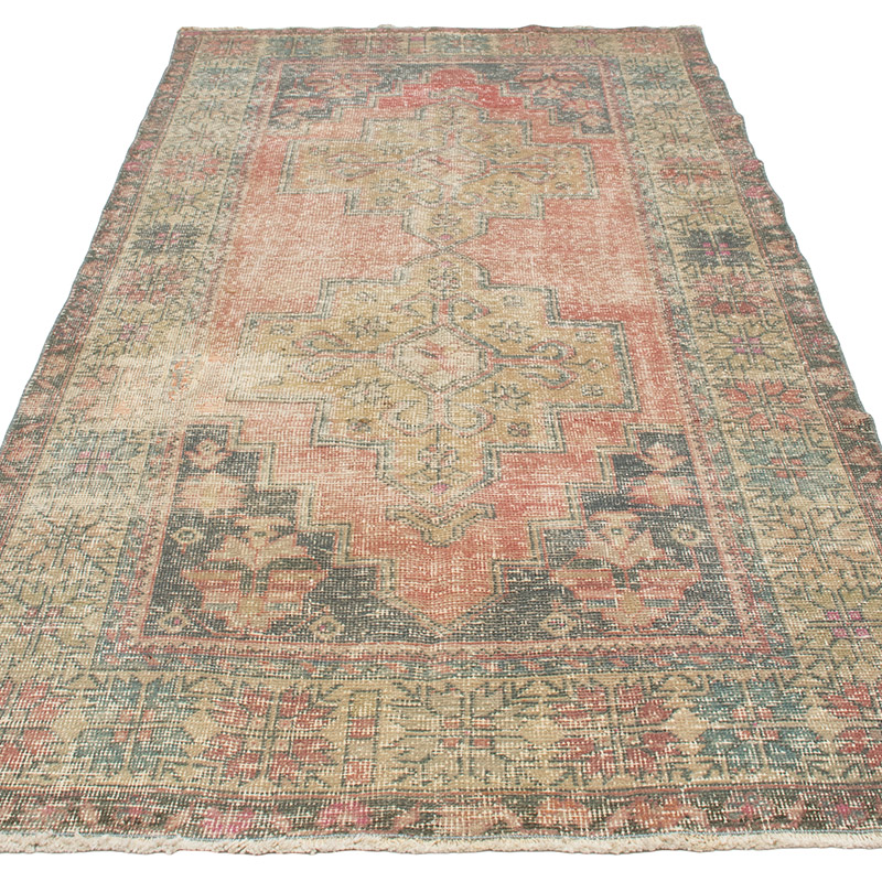 Vintage Turkish Hand-Knotted Rug - 4' 5" x 8' 8" (53" x 104") - K0092590