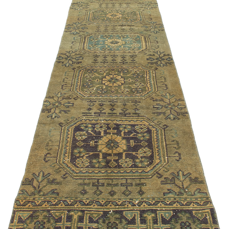 Vintage Turkish Hand-Knotted Runner - 2' 7" x 11' 9" (31" x 141") - K0092592