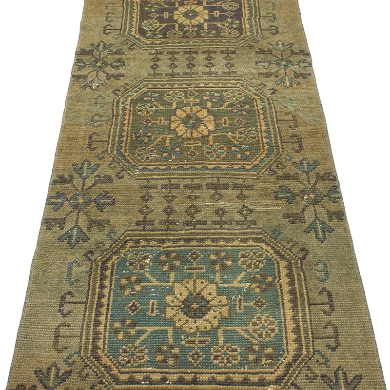 Vintage Turkish Hand-Knotted Runner - 2' 7" x 11' 9" (31" x 141") - K0092592