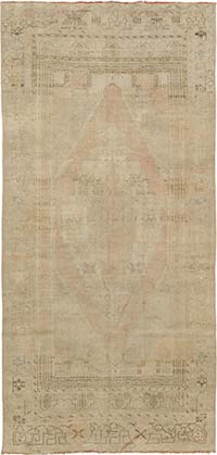 Vintage Turkish Hand-Knotted Rug - 4' 4" x 9' 2" (52" x 110")