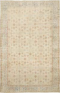 Vintage Turkish Hand-Knotted Rug - 6' 3" x 9' 8" (75" x 116")