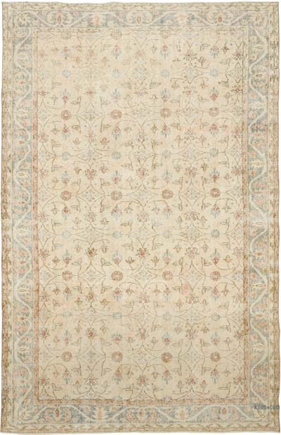 Vintage Turkish Hand-Knotted Rug - 6' 3" x 9' 8" (75" x 116")