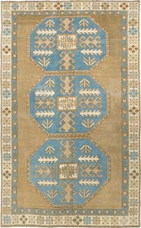 Vintage Turkish Hand-Knotted Rug - 4' 11" x 7' 10" (59" x 94")