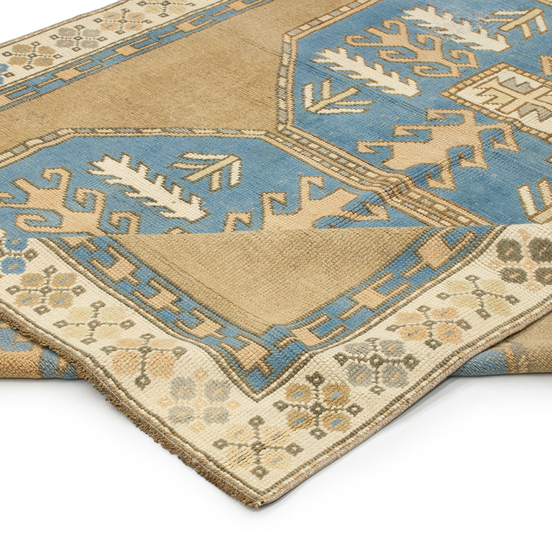 Vintage Turkish Hand-Knotted Rug - 4' 11" x 7' 10" (59" x 94") - K0092595
