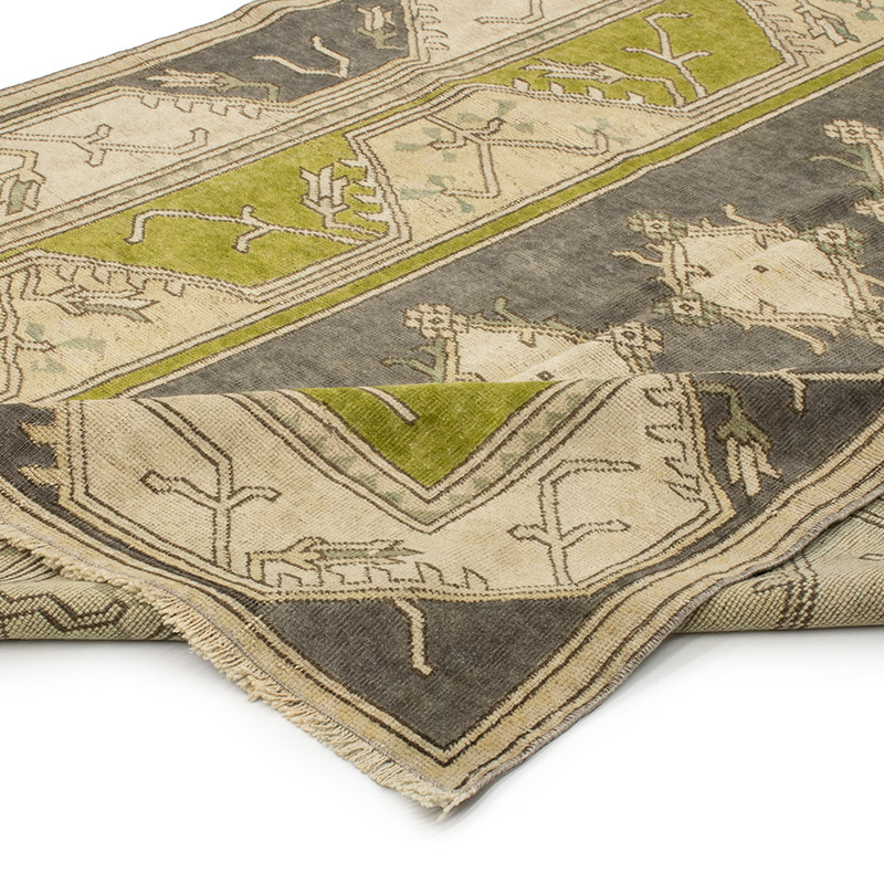 Alfombra Vintage Turca Anudada a Mano - 163 cm x 230 cm - K0092600