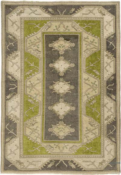 Vintage Turkish Hand-Knotted Rug - 5' 4" x 7' 7" (64" x 91")