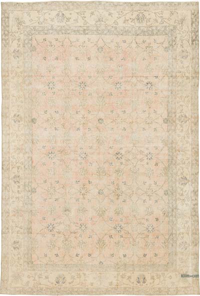 Vintage Turkish Hand-Knotted Rug - 6' 11" x 10'  (83" x 120")