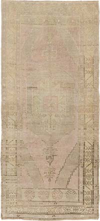 Vintage Turkish Hand-Knotted Rug - 3' 5" x 7' 9" (41" x 93")