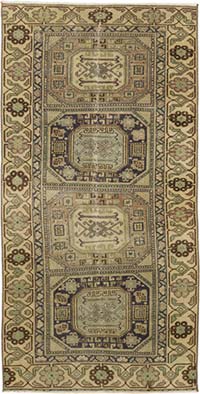 Vintage Turkish Hand-Knotted Rug - 3'  x 6'  (36" x 72")