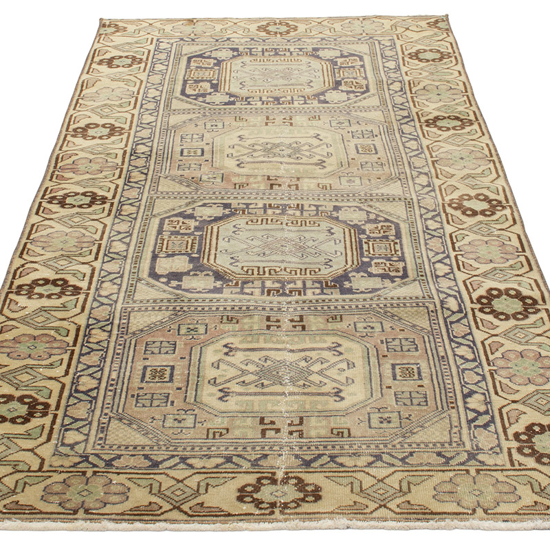 Vintage Turkish Hand-Knotted Rug - 3'  x 6'  (36" x 72") - K0092605