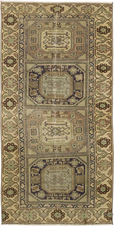 Vintage Turkish Hand-Knotted Rug - 3'  x 6'  (36" x 72")