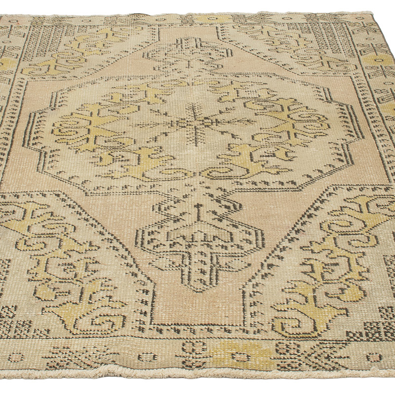 Alfombra Vintage Turca Anudada a Mano - 132 cm x 194 cm - K0092607