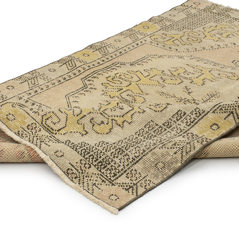 Alfombra Vintage Turca Anudada a Mano - 132 cm x 194 cm - K0092607