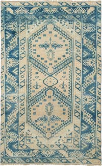 Vintage Turkish Hand-Knotted Rug - 4' 3" x 7'  (51" x 84")