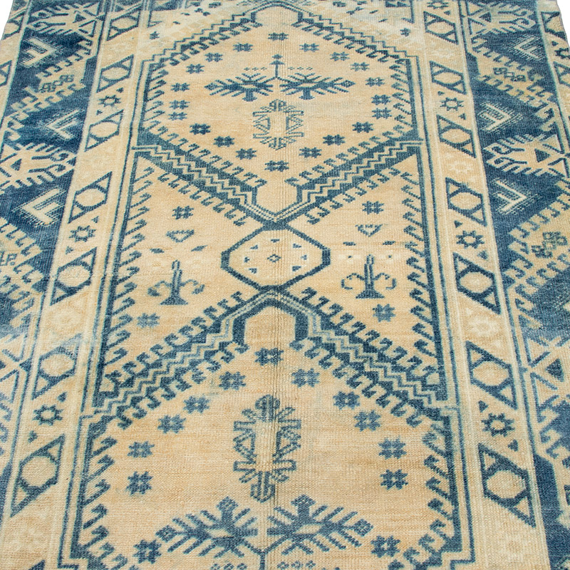 Vintage Turkish Hand-Knotted Rug - 4' 3" x 7'  (51" x 84") - K0092608