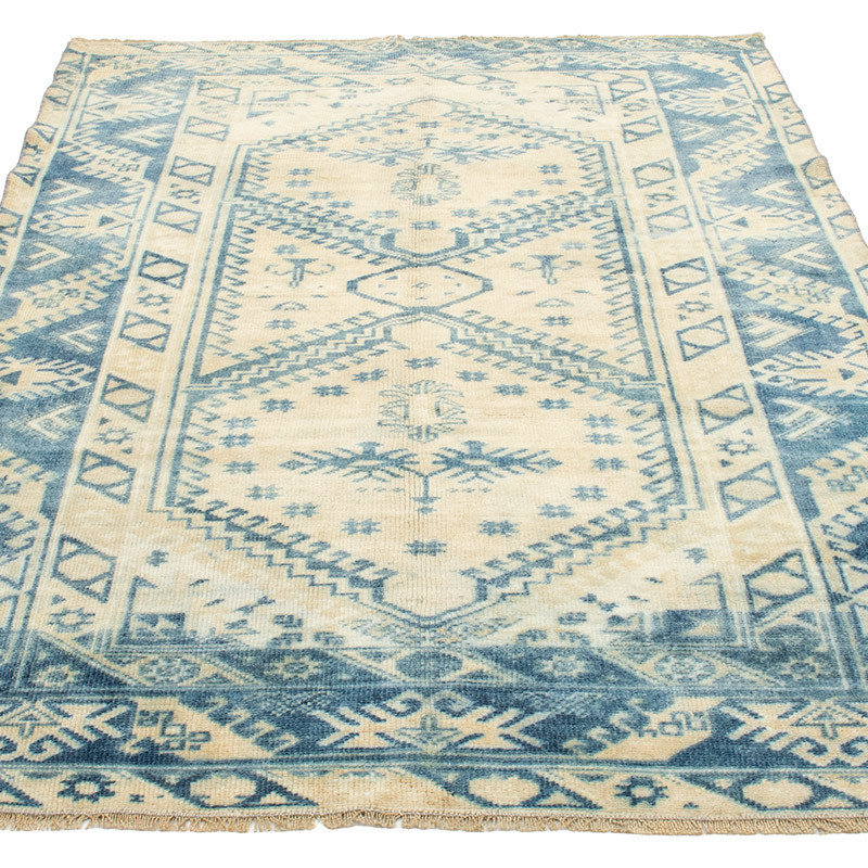 Vintage Turkish Hand-Knotted Rug - 4' 3" x 7'  (51" x 84") - K0092608