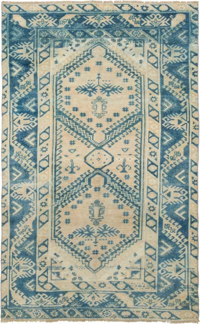 Vintage Turkish Hand-Knotted Rug - 4' 3" x 7'  (51" x 84")