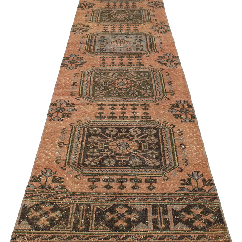 Vintage Turkish Hand-Knotted Runner - 2' 4" x 11' 4" (28" x 136") - K0092610