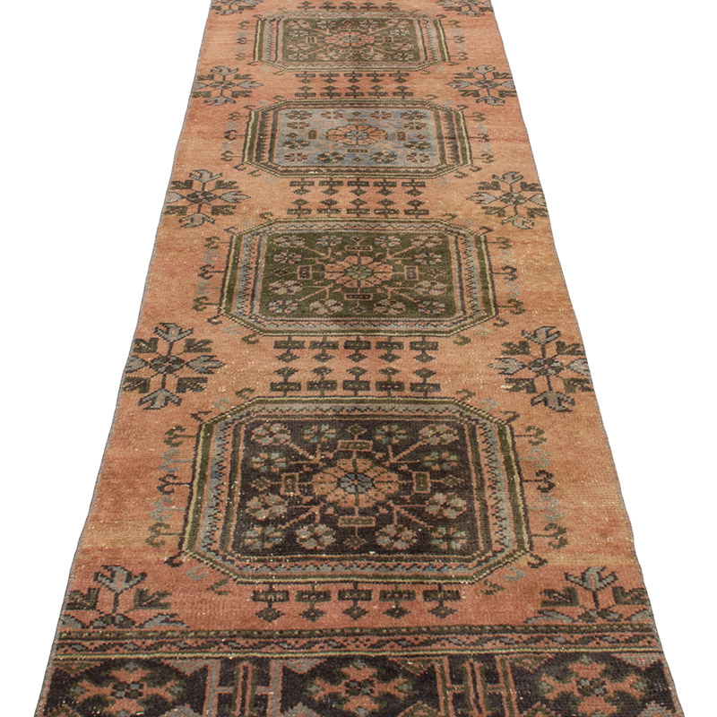 Vintage Turkish Hand-Knotted Runner - 2' 4" x 11' 4" (28" x 136") - K0092610