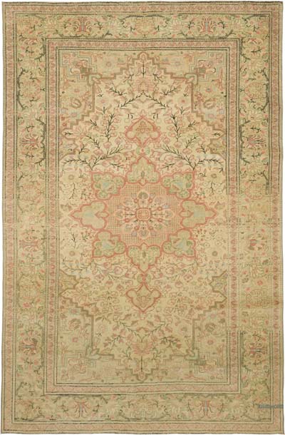 Vintage Turkish Hand-Knotted Rug - 4' 9" x 7' 4" (57" x 88")