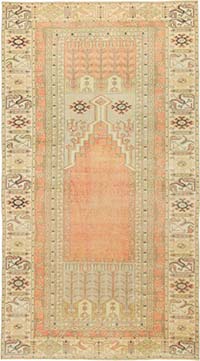 Vintage Turkish Hand-Knotted Rug - 3' 4" x 6'  (40" x 72")