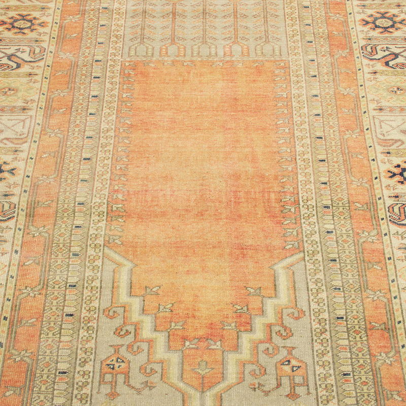 Vintage Turkish Hand-Knotted Rug - 3' 4" x 6'  (40" x 72") - K0092614