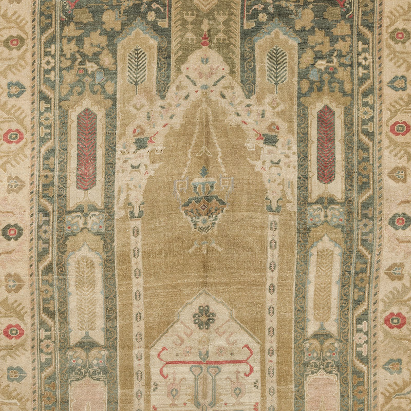 Vintage Turkish Hand-Knotted Rug - 4' 9" x 8'  (57" x 96") - K0092615