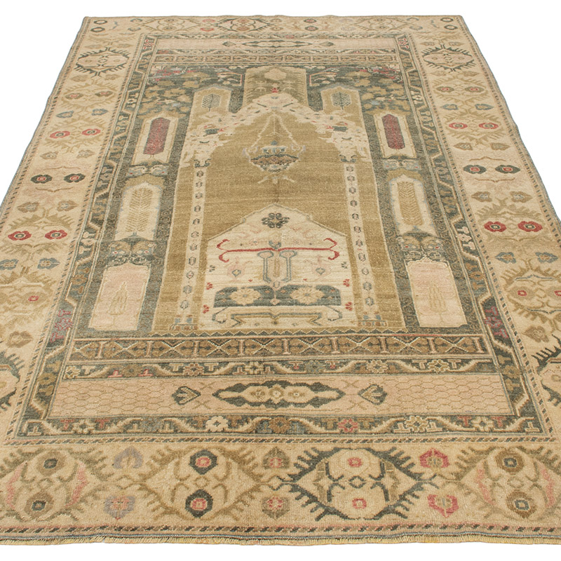 Vintage Turkish Hand-Knotted Rug - 4' 9" x 8'  (57" x 96") - K0092615
