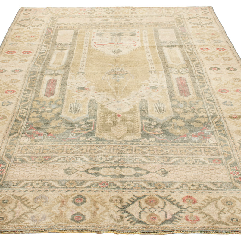 Vintage Turkish Hand-Knotted Rug - 4' 9" x 8'  (57" x 96") - K0092615