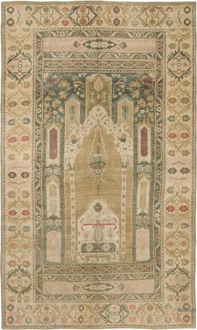 Vintage Turkish Hand-Knotted Rug - 4' 9" x 8'  (57" x 96")