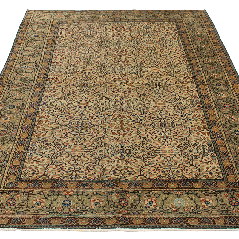 Vintage Turkish Hand-Knotted Rug - 3' 10" x 5' 8" (46" x 68") - K0092619