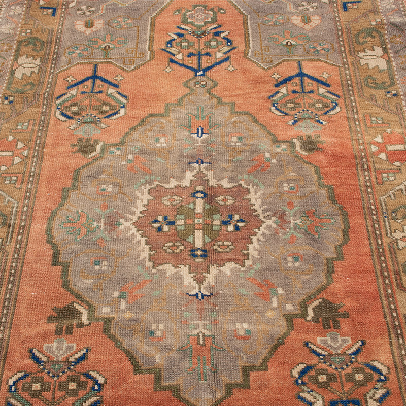 El Dokuma Vintage Halı - 105 cm x 211 cm - K0092620