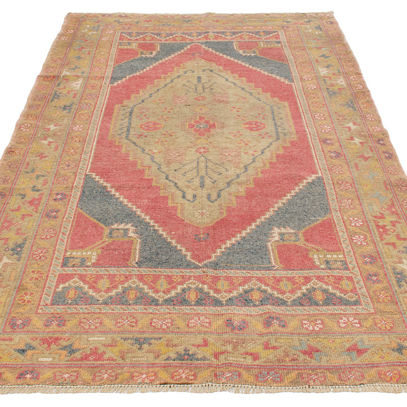 El Dokuma Vintage Halı - 123 cm x 210 cm - K0092621