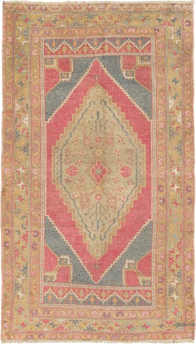 El Dokuma Vintage Halı - 123 cm x 210 cm