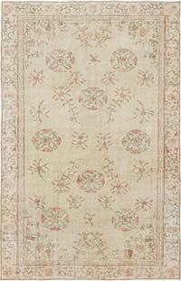 Vintage Turkish Hand-Knotted Rug - 6' 3" x 9' 9" (75" x 117")