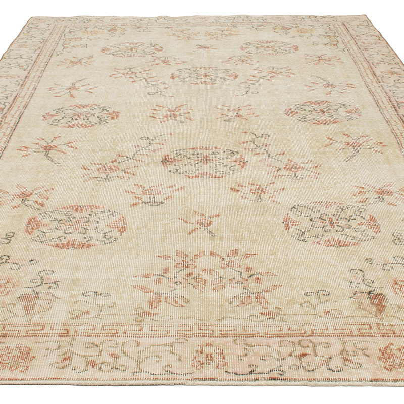 Vintage Turkish Hand-Knotted Rug - 6' 3" x 9' 9" (75" x 117") - K0092622
