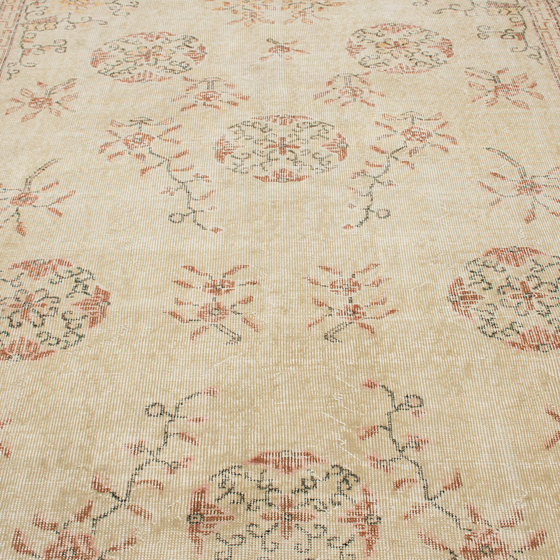 Vintage Turkish Hand-Knotted Rug - 6' 3" x 9' 9" (75" x 117") - K0092622