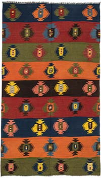 Vintage Manastir Kilim Rug - 4' 5" x 7' 3" (53" x 87")