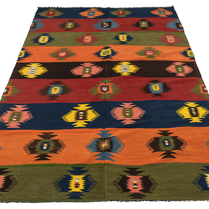Alfombra Vintage Manastir Kilim - 135 cm x 222 cm - K0092625