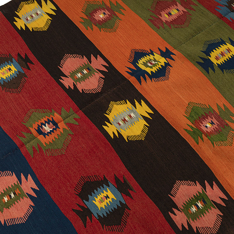 Alfombra Vintage Manastir Kilim - 135 cm x 222 cm - K0092625