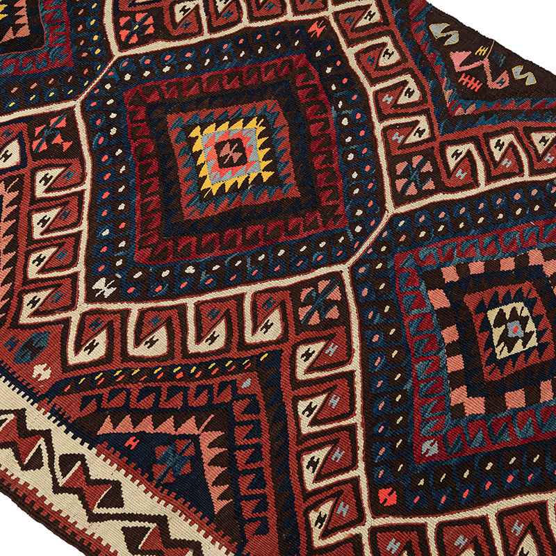 Vintage Van Kilim Runner - 3' 3" x 7'  (39" x 84") - K0092626