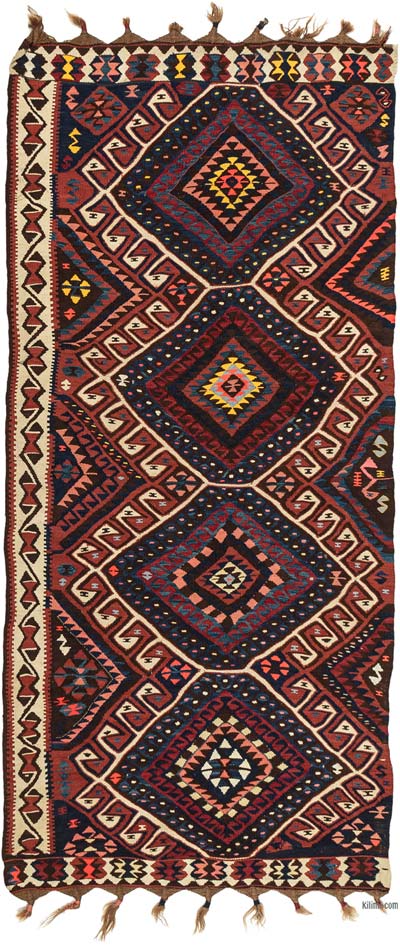 Vintage Van Kilim Runner - 3' 3" x 7'  (39" x 84")