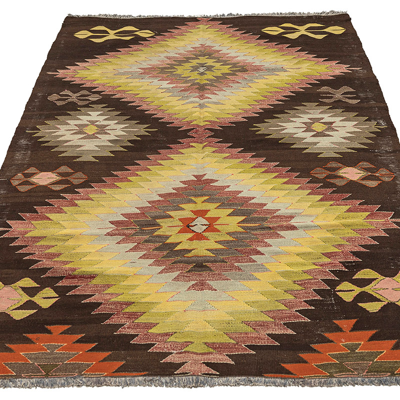 Vintage Konya Kilim Rug - 4' 9" x 7' 9" (57" x 93") - K0092631