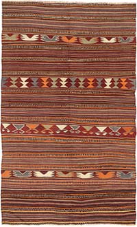 Vintage Konya Kilim Rug - 4' 3" x 6' 11" (51" x 83")