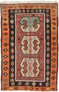 Vintage Çorum Kilimi - 144 cm x 218 cm