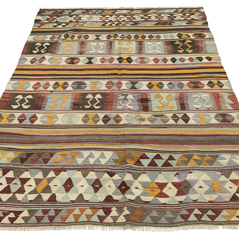Vintage Aydin Kilim Rug - 4' 9" x 7'  (57" x 84") - K0092640