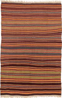Vintage Denizli Kilim Rug - 4' 8" x 7' 1" (56" x 85")