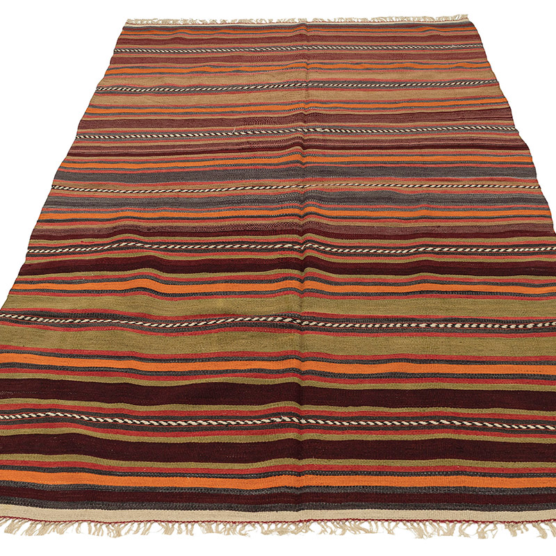 Vintage Denizli Kilim Rug - 4' 8" x 7' 1" (56" x 85") - K0092643