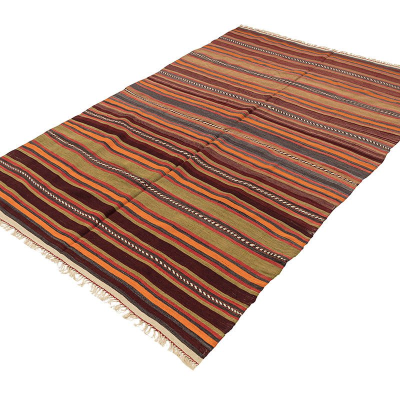 Vintage Denizli Kilim Rug - 4' 8" x 7' 1" (56" x 85") - K0092643